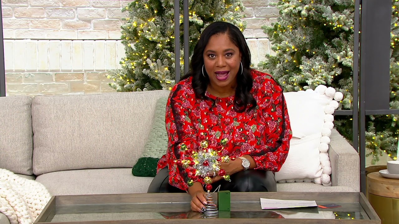 Mr. Christmas 10" Tinsel Snowflake Tabletop or Tree Topper on QVC YouTube