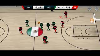 Stickman Basketball 3D - American Tour [Cup] - Canada 🇨🇦 VS Mexico 🇲🇽 (Game 5) screenshot 4