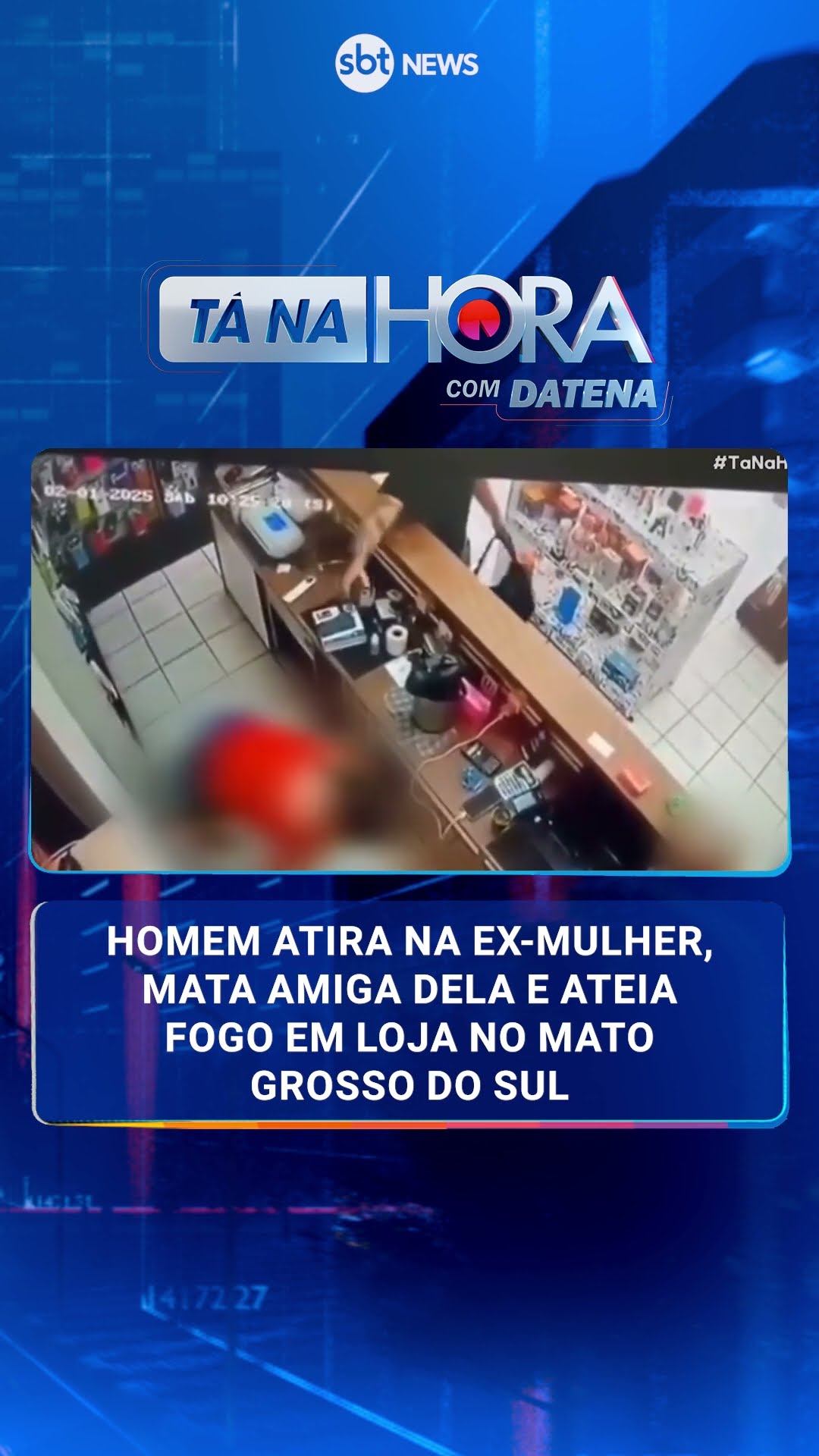Homem atira na ex-mulher, mata amiga dela e ateia fogo em loja no Mato Grosso do Sul