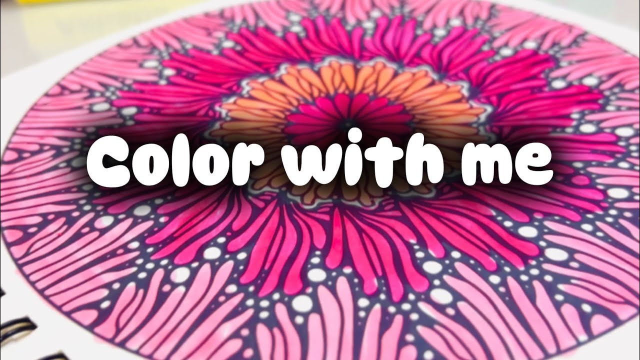 Color with me 🌸✨ | Pink mandala for a calming moment 