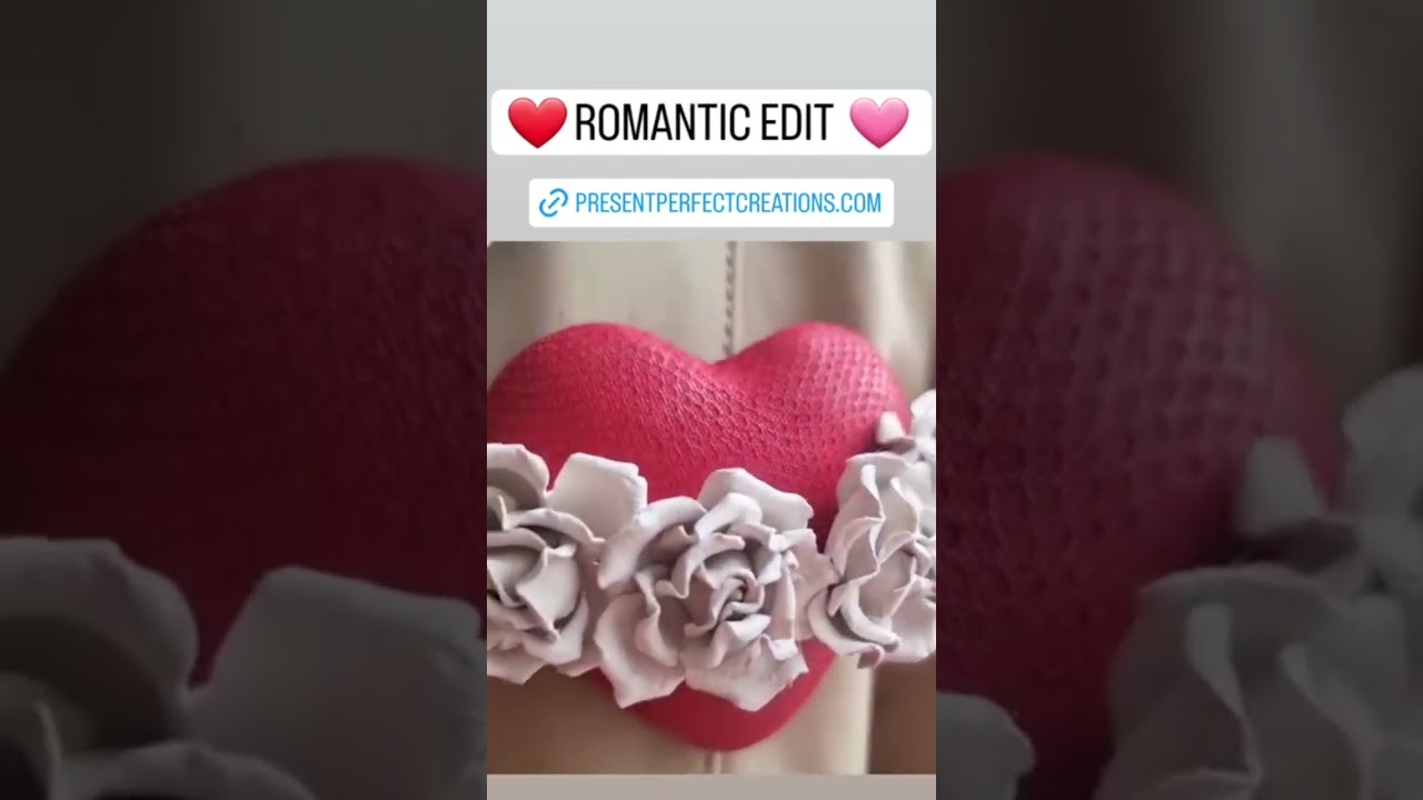 Red Leather Heart Brooch from my COLLECTION OF ROMANTIC FLOWER ACCESSORIES