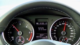 VW Golf 6 - 2,0 TDI - 0-150 Km/h Acceleration 1st Gear Topspeed   2nd   3rd - Over Red Line Mark