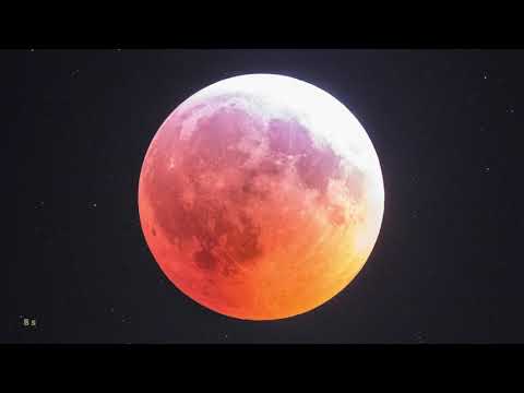 Timelapse of Total Lunar Eclipse of 21 Jan 2019