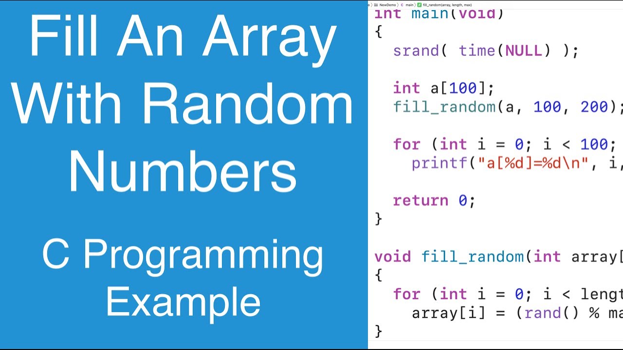 assign random values to array c