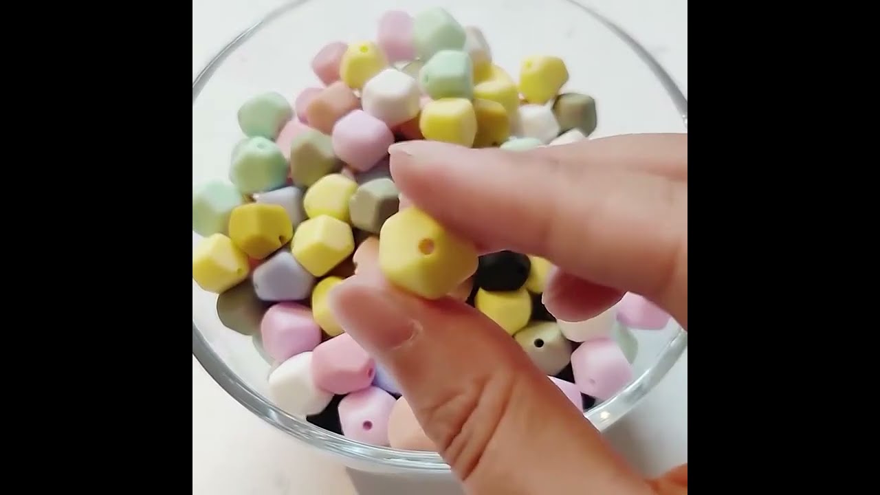 Baby teething silicone bite bead wholesale Customized Food Grade Teething Beads Baby Silicone Bead