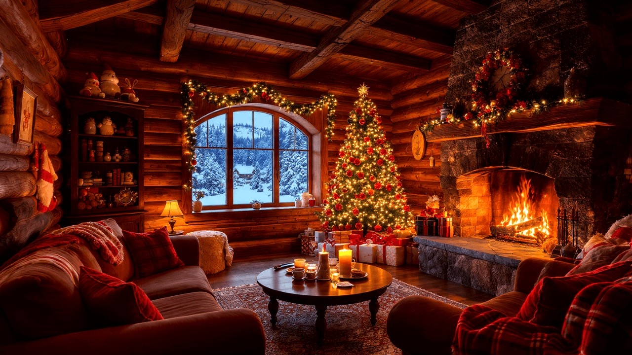 Warm Fireplace Jazz for Study – Calm Smooth Instrumental Jazz Focus Night Ambience