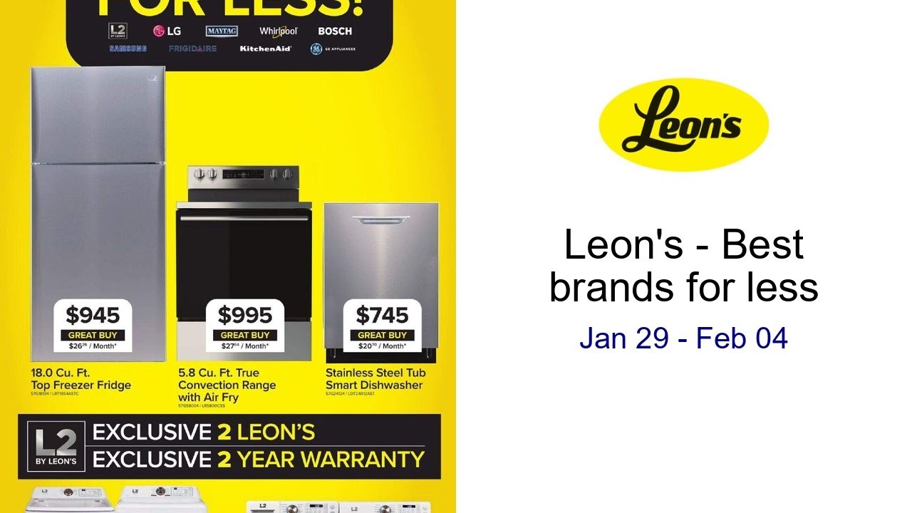 Leon's - Best brands for less Jan 29 - Feb 04 - YouTube