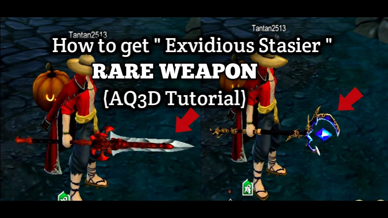 AQ3D How to get the Epic Rare Weapon (Exvidious Stasier) Tutorial