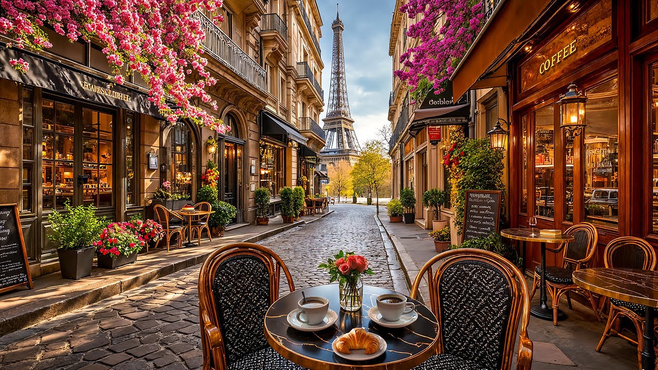 Paris Morning Café Jazz ☕ Quiet Café Street Ambience & Relaxing Jazz Music for Study, Work