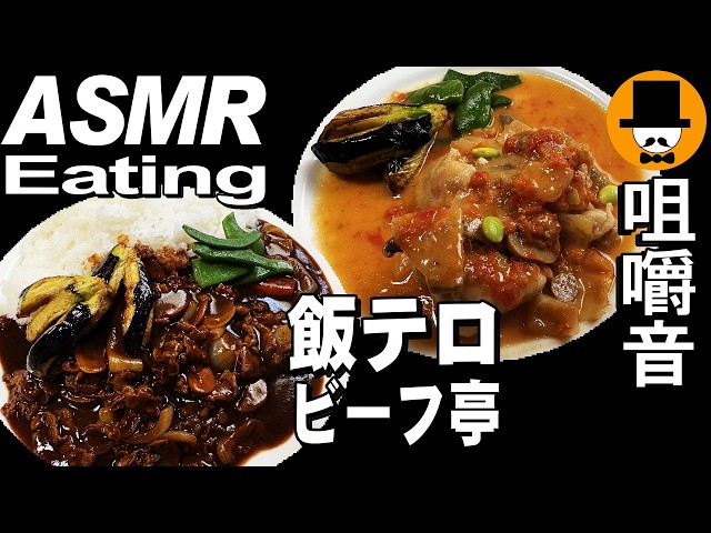 ランチ2食！静岡県富士市のビーフ亭でハヤシ大盛りと若鶏のトマトソース煮込み[咀嚼音 飯テロ 外食 動画]洋食屋フレンチレストランで食べるオヤジ2倍盛り