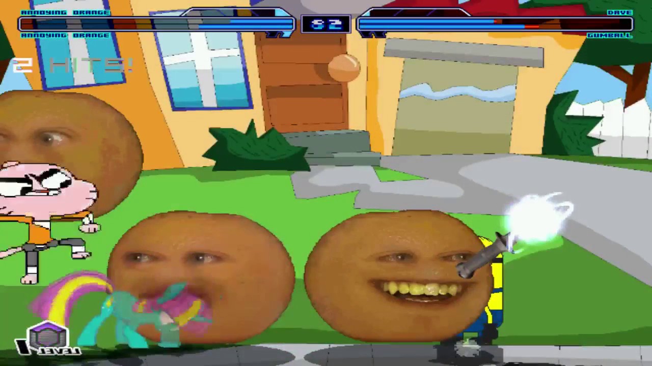 Mugen battle Annoying Orange Annoying Orange and Annoying Orange vs Dave Gumball and Twilight Sparkl
