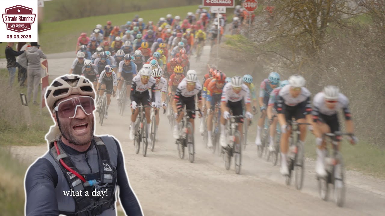 Strade Bianche 2025 - Racing the Gran Fondo and filming the PRO RACE
