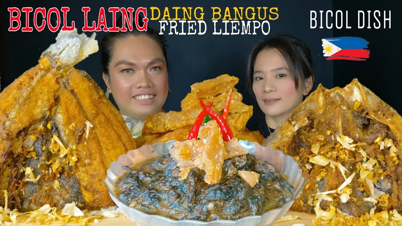 LAING PRITONG BANGUS AT LIEMPO MUKBANG COLLAB W/ @Eat's SweetAlma | BICOL DISH|  MUKBANG PHILIPPINES