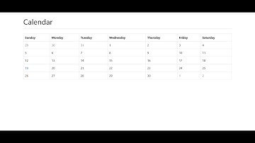 Create a Calendar in PHP