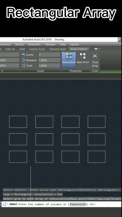 Array command || AutoCad beginner || Rectangular Array || #array # ...