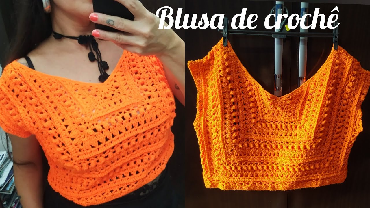 BLUSA DE CROCHÊ #marcialobocroche - YouTube