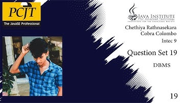 Question Set 19 | Database Management System | Java Institute