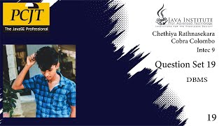 Question Set 19 | Database Management System | Java Institute