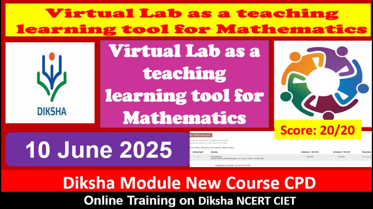 Virtual Lab as a teaching learning tool for Mathematics diksha app quiz ...