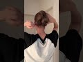 Ins Style Low Bun With Blush Satin Long Ribbon Bow Shark Claw Clip#hairstyle#hairtutorial #hairclip