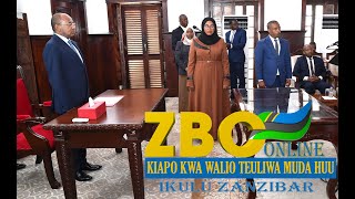 #LIVE: RAIS HUSSEIN ALI MWINYI AKIWAAPISHA VIONGOZI ALIO WATEUWA MUDA HUU