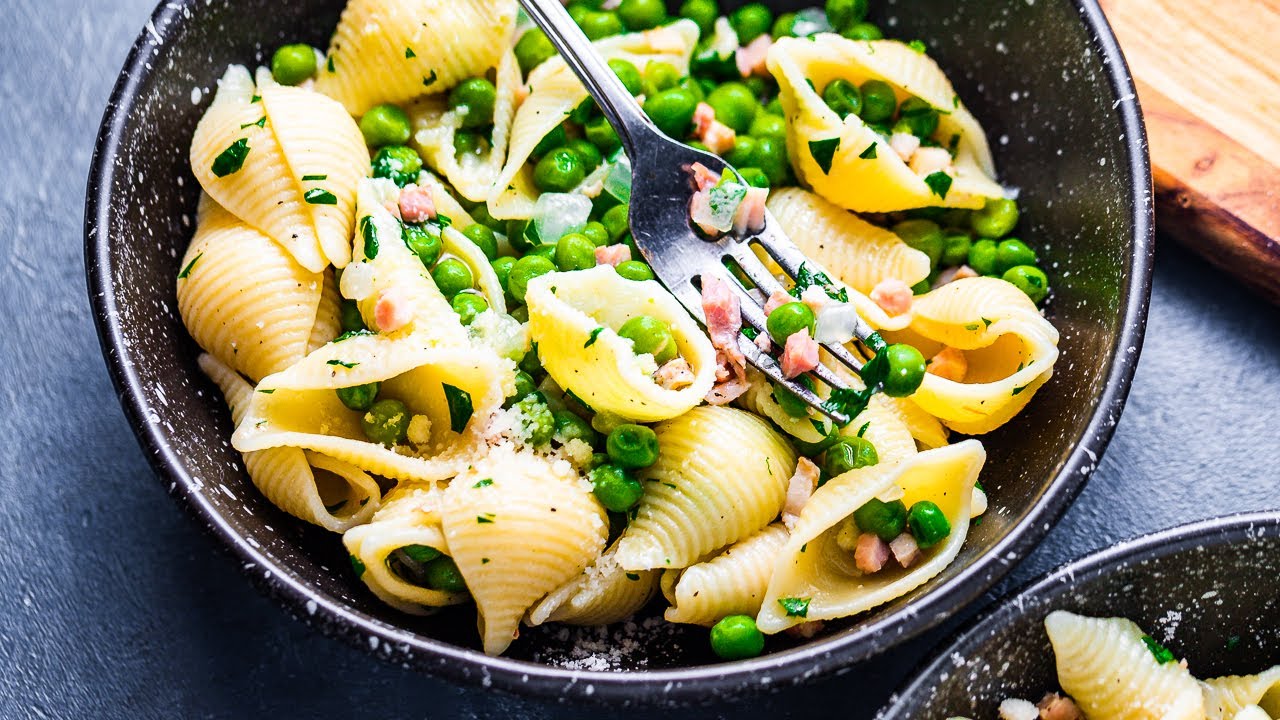 Pasta with Peas and Pancetta Easy and Delicious! YouTube