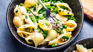 Pasta with Peas and Pancetta | Easy and Delicious!