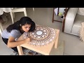 Drawing a Mandala on a Coffee Table II Furniture Art II Interior Design II Home Decor Ideas