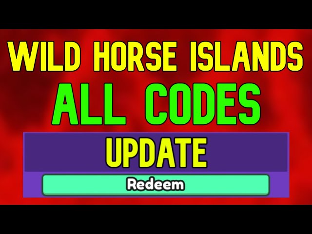 Roblox - Wild Horse Islands Codes (December 2023) - Steam Lists