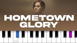 Adele - Hometown Glory (piano tutorial)