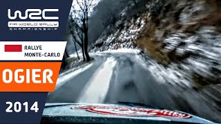 OGIER onboard Rallye Monte-Carlo 2014 VW Polo R WRC Stage 4. Slippy Ice and Snow 