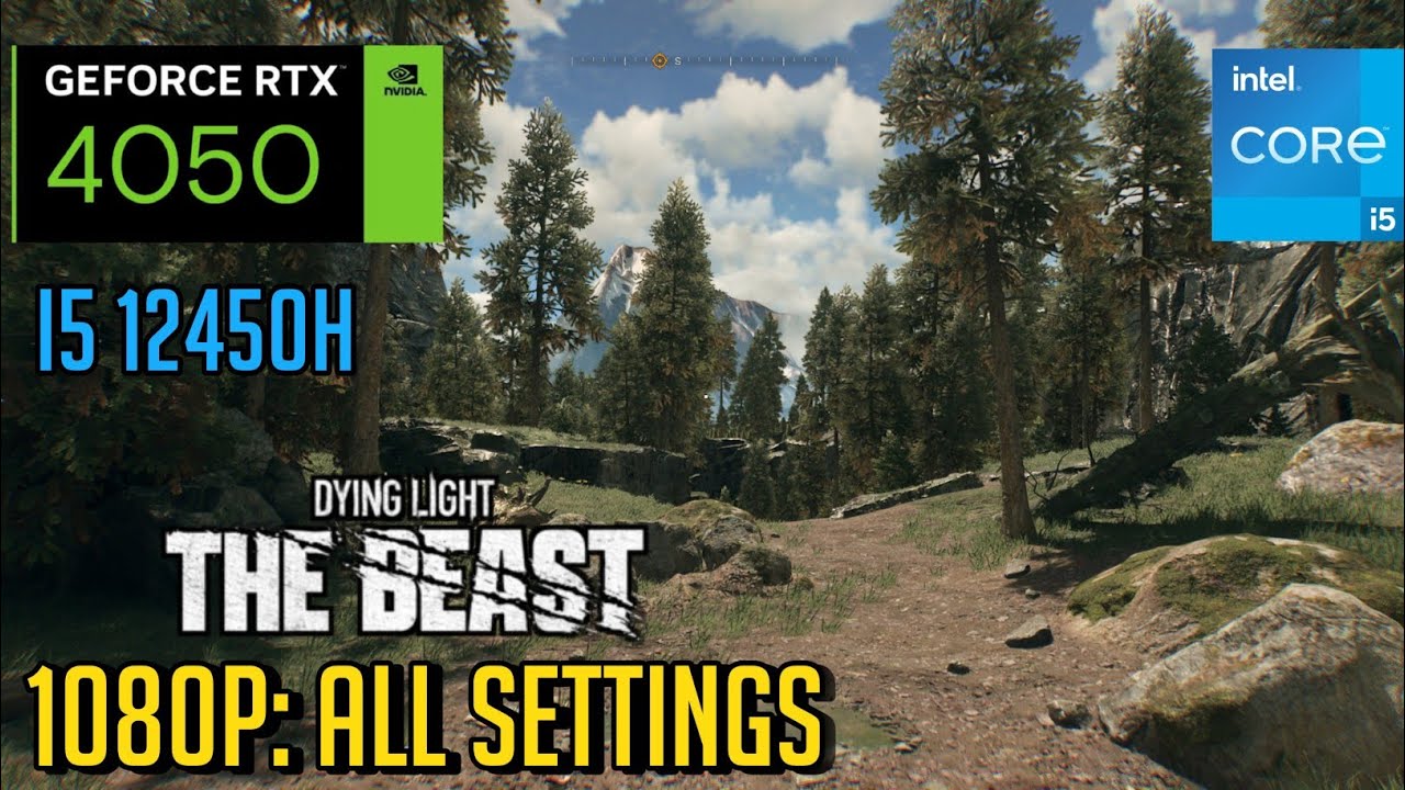 RTX 4050, Dying Light the beast benchmark – 1080p All settings.