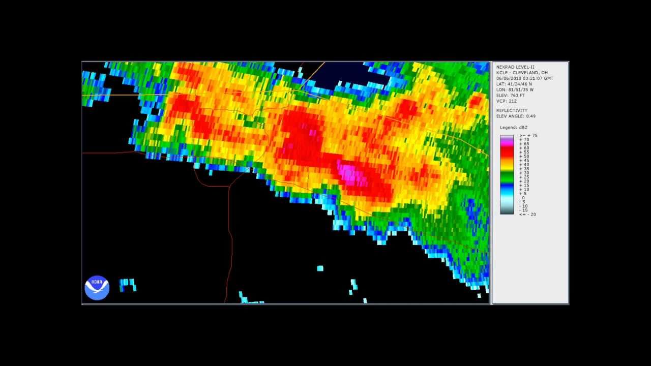 Base Reflectivity (Level II) and Base Velocity of 6/5/2010 Millbury
