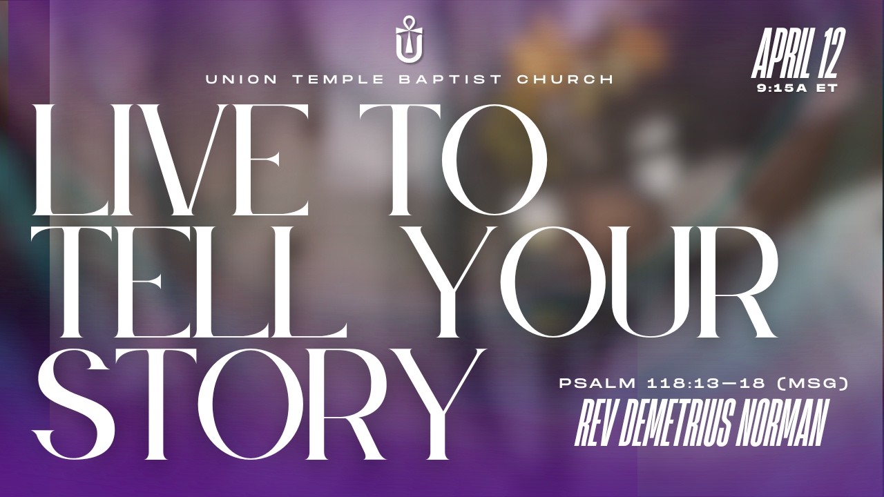 "I Lived to Tell the Story" from Reverend Demetrius Norman