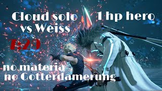 Final Fantasy Vii Remake Cloud Solo Vs Weiss 729 No Materia No Gotterdamerung