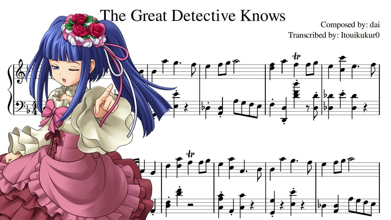 Cover The Great Detective Knows - Umineko no Naku Koro ni Chiru [Piano Transcription]