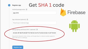 How to get SHA 1 code for firebase