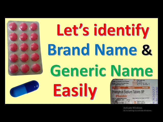 Generic name & Brand name of a drug(medicine) 
