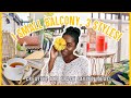 HOW TO STYLE A TINY BALCONY 3 WAYS| DIY Spring Patio Makeover + Space Saving Furniture & CUTE Decor!