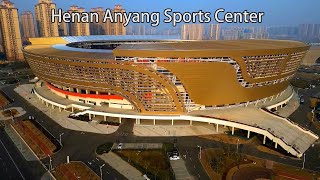 Aerial China：Henan Anyang Sports Center河南安陽文體中心