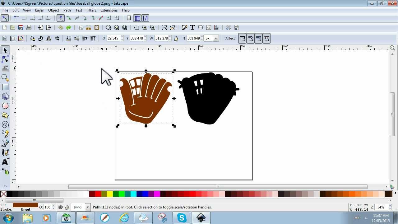 create svg with inkscape