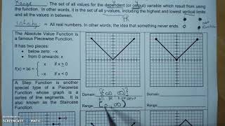 10-3 Domain and Range of Piecewise Function - Page 1