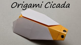How to make paper cicada - origami cicada - diy paper cicada