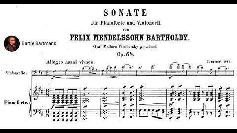 Thumbnail of Mendelssohn - Cello Sonata No. 2, Op. 58 (1843)