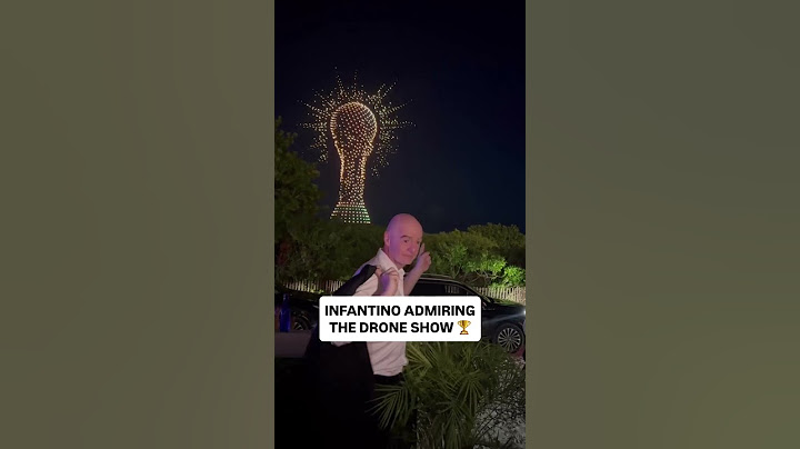 FIFA President Gianni Infantino enjoys largest drone show in Miami history 🍿 Sponsored by @Coca-Cola