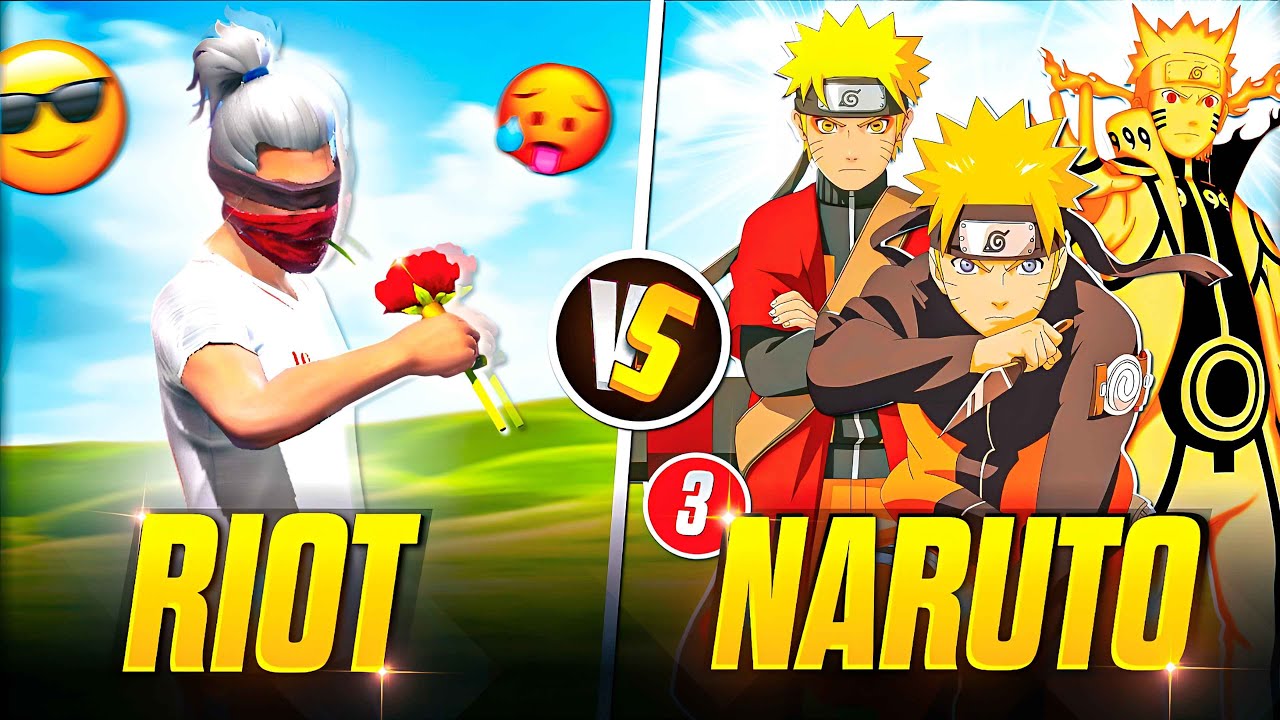 RIOT VS 3 NARUTO CHALLENGE MATCH 🗿?| RIOT FF
