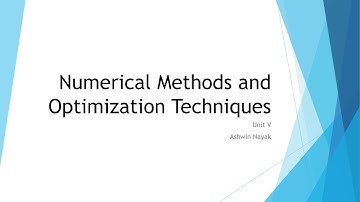 Classical Optimization Unit5 part 1