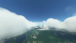 MSFS2020 Flysimware C414AW v2.8.1 Shakedown flight CYCW-CYVR Live weather gusty approach.