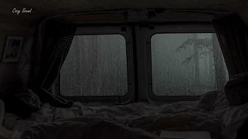 Rainy on Car Camping | Rain on Window for Sleeping | 24Hrs Rains for Sleep Disorders, Mental Health