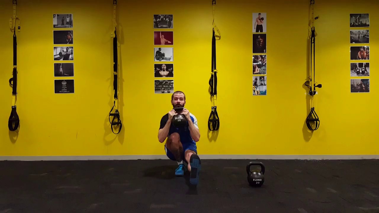 Kettlebell Single Leg Squat Lukasz Lojas - YouTube